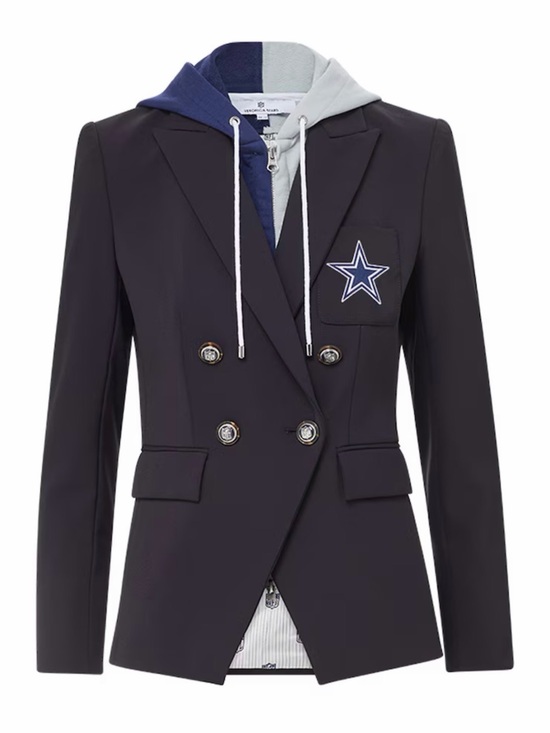Veronica Beard Jackets & Blazers - Veronica Beard x NFL Dallas Cowboys Double-Breasted Blazer with Dickey